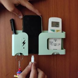 GEOCARTER Multi-Purpose Self Adhesive Smartphone holder AC TV Remote and Key Chain Hanging Mobile Holder-22