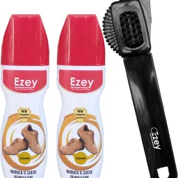 Ezey Nubuck & Suede Renovator (Set Of 2 Pcs) +Nubuck & Suede Brush - Camel Shoe Care Kit-image-36