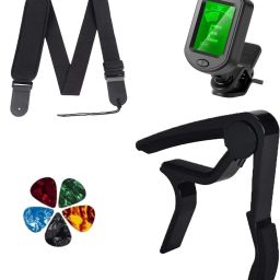 Guitar Capo with Guitar Tuner and Guitar Belt with Picks for Acoustic Guitars Clutch Guitar Capo-14