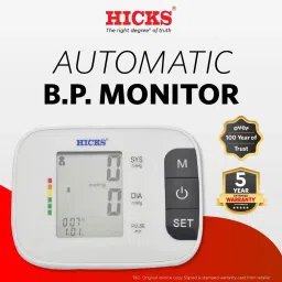 Hicks N-850 Automatic BP Monitor with Memories and WHO Approved Indicator - Large Display Bp Monitor-image-14
