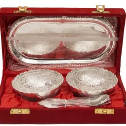 Silver Plated Serving Bowl Five Pieces Royal Gift-image-15