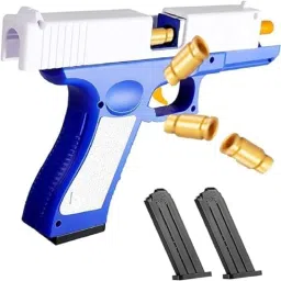 Shell Ejecting G-Lock Gun With Bullets-New Guns & Darts-11