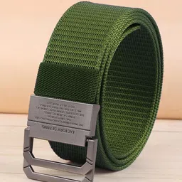 The Roaster Lifestyle Co. Men Olive Green Braided Wide Belt-image-55
