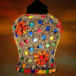 Handcrafted mosaic decorated glass hanging light Pendants Ceiling Lamp Chandelier Ceiling Lamp-image-20