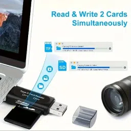 Good One 4-In-1 Dual Card Reader for Sd/Micro Sd/Sdxc/Sdhc, Usb-A & Type-C Card Reader image 5