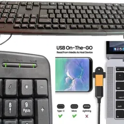 ANJO USB Keyboard-LED Mouse-Mouse Pad-2.0 USB Hub-2in1 OTG Micro&TypeC-Ext Cable 1.5m Combo Set image 3