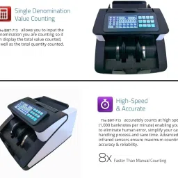 Unitech Note Counting Machine with UV/MG Detection Dual Display with Fake Note Detection Note Counting Machine image 2