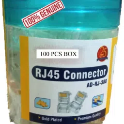 Sastaacha RJ45 Connector, UTP Network Plug for Cat 6 Cat5e Cable (100 Pcs) 1 Ports 10 Mbps Network Switch-34