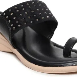 Women Black Sandals Comfortable Durable Lightweight Casuals Stylish Daily Fl Wedges Sandal-image-37
