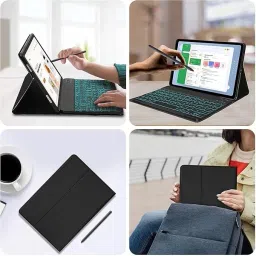 Proelite Keyboard case Cover for Galaxy Tab A9 Plus 11 inch with S Pen Holder Bluetooth Standard Tablet Keyboard Compatible with Desktop, Laptop, Mac Easy to Use,Plug and Play,Quick, Comfy Durable body image 5