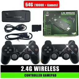 Playtastic M8 Retro Game Stick Console 4k 2.4G Dual Wireless game box 64 GB with 15000+Preinstall video game Mario ,Tekken , Smack Down image 5
