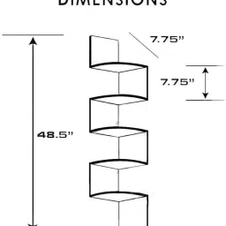 homenrich Engineered Wood Open Book Shelf image 2