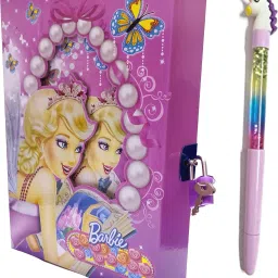 Charming Angel Designer Lock Diary with Uneecorn Pen A5 Diary Single Rule 60 Pages-23