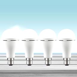 Emergency 12W Inverter LED Bulb with 2000mAh Rechargeable Battery Pack of 4 B68 4 hrs Bulb Emergency Light-0