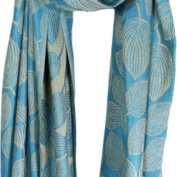 Printed Viscose Women Light Blue Fancy Scarf, Scarf, Stole, Bluetooth Scarf, Faux Turtleneck Neck Cover-image-40