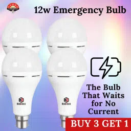 Value Combo – 4 Rechargeable 12W Emergency Light Bulbs 3 hrs Bulb Emergency Light-image-14