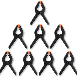 Hiffin 8 PCS Photography Backdrop Support Spring Clamp 4.3"/11cm for Background Black Reflector Umbrella-5