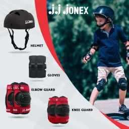 jj jonex Protective Set Skating and Cycling for Age 4 to 7 Years Skating Guard Combo (Small) (MYC) Skating Kit image 3