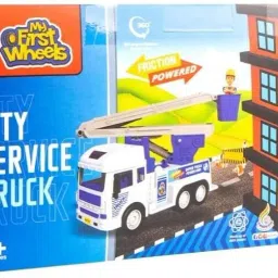 Durable Non Toxic Plastic City Service Truck Toy Hand Push and Go Lorry Toy-17