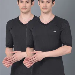 Dollar Ultra Pack of 2 V Neck Half Sleeve Men Top Thermal-image-39
