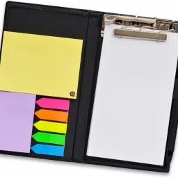 flipkart smartbuy Desk Notepad Memo Holder with Colorful Sticky Notes Set Gift with Pen (White) Pocket-size Memo Pad NO 50 Pages image 2