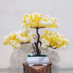 saf MIDIUM SIZE ARTIFICIAL PLANT WITH POT FOR TABLE ,DINING TABLE AND OFFICE DECORE Bonsai Wild Artificial Plant with Pot-picture-10