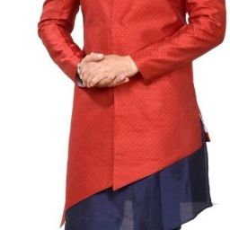 Men Art Silk Kurta Pant Ethnic Jacket Set-image-56