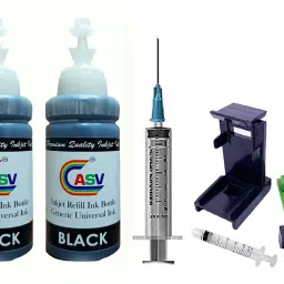 ASV 805 inkjet Refill Compatible printers For HP 1112, 1212, 1510, 2131, 2723 Black - Twin Pack Ink Bottle-image-19