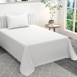 310 TC Satin Single Striped Flat Bedsheet-image-22