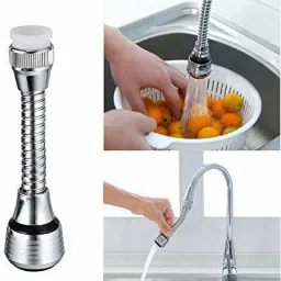 Turbo Flex 360° Flexible 6” Faucet Sprayer Water Extension Jet Stream Faucet Nozzle-0