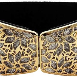 Women Casual, Party Black Artificial Leather, Fabric Belt-image-71