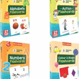 Alphabet,Number,Action,Colour & Shape Easy Learning For Kids Flash cards-10