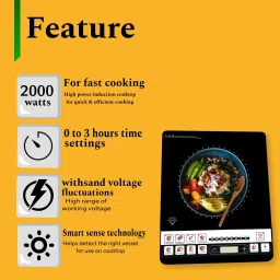 diomond 2000 W Induction Cooktop Push Button image 3