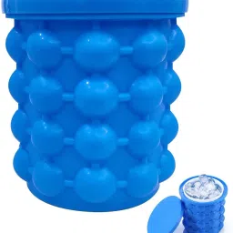 Silicone Ice Cube Maker Genie Space Saving Kitchen Ice Bucket Blue Silicone Ice Ball Tray-26