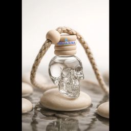 HCD-Skull-Lily-FK Aqua n Aura SkullAir – Refillable Glass Aroma Diffuser with Wooden Cap Air Purifier-picture-11