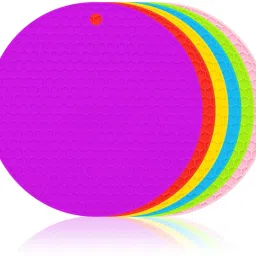 Multipurpose Silicon Round Hot Mat for Kitchen and Dining/Hot Plate Stand holding tray Trivet-27
