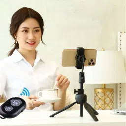 PULTO Mobile holder stand Monopod tripod +Bluetooth Remote Adjustable Mount Stand Tripod, Monopod, Monopod Kit, Tripod Ball Head, Tripod Bracket, Tripod Clamp, Tripod Kit-37