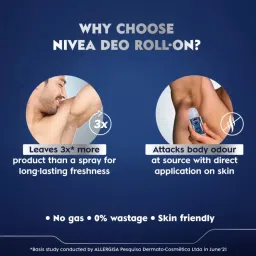 nivea Fresh Active Roll-On (25ml Each) - Long-Lasting Odor Protection for All-Day Deodorant Roll-on-For Men image 2