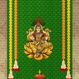Varalaxmi MATA (8FT-8FT) Backdrop Cloth for Pooja Decoration-image-40