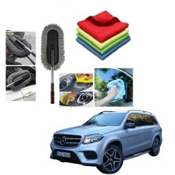 1 Microfiber Duster, 4 Pcs Microfiber Cloth Combo-image-17