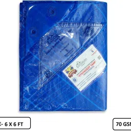 Ecopaulin Star Cross Laminated Multilayer 6 X 6 FT Tarpaulin Tent - For Multipurpose Heavy Duty Waterproof Poly Tadpatri 70 Gsm Plastic Cover Tharpai-image-60