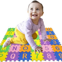 shreevi Learning 36 Pieces In Each Mini Puzzle Foam Mat Alphabet and Number Mat for Kids image 2