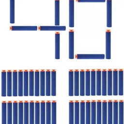 (Pack of 40) Fire Gun Bullet Soft Foam Dart 40 PCS Darts & Plastic Bullets (Blue) Soft Tip Dart-17