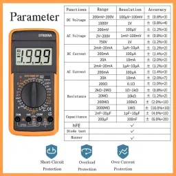 DT-9205A Digital Multimeter Electric Good Quality LCD Multimeter Digital Multimeter-image-16