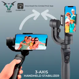 TXOR ALPHA, Three-AXIS 4.0 Gimbal Stabilizer with Anti Shake System & Face Tracking 3 Axis Gimbal for Mobile image 2