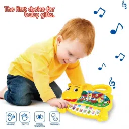 planet of toys Cartoon Keyboard with Music & Light Piano for Toddlers, Interactive Learning Toy image 2