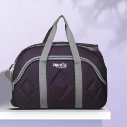 58 L Strolley Duffel Bag - WDB-1172 Stylish and Spacy Wheel Duffel Bag For Traveling Dufflel and more - Purple - Large Capacity-image-68