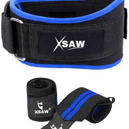 4Inch Weight Lifting Gym Belt & Wrist Strap Combo for Men & Women Back Support Weight Lifting Belt-21