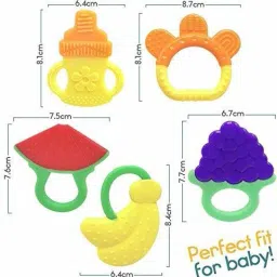 miss & chief by flipkart Super Soft Silicone Teether| BPA Free & toxins Free| Food Grade Quality Silicone teether/Soother for Babies/Infants/Toddlers (Brinjal) Teether image 3