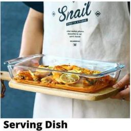 Borosilicate Glass Mixing Bowl Glass Rectangular Backing Dish Microwave Safe oven safe- 1600ml-image-55